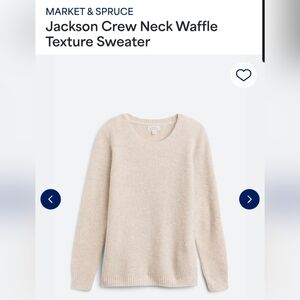 Market & Spruce Jackson Crew Neck Waffle Texture Sweater